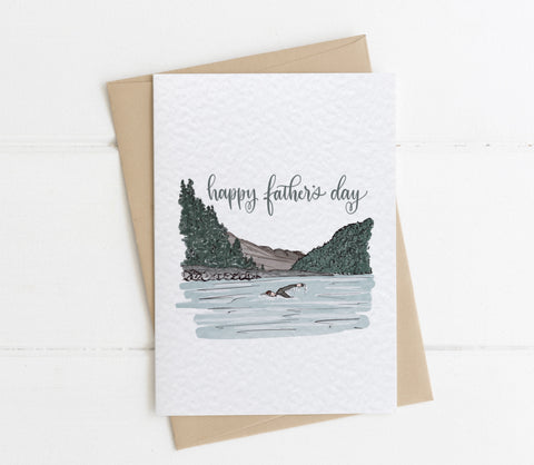 Wild Swimming Father's Day Card