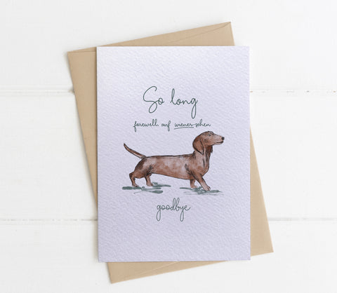 Daschund Goodbye Card