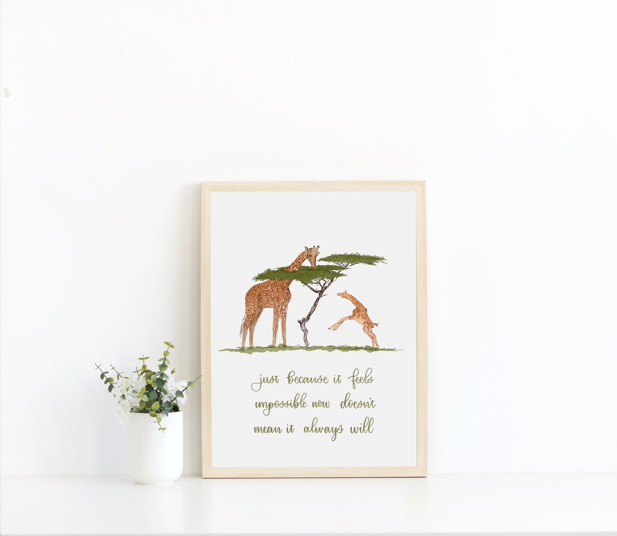 Motivational Giraffes Wall Art